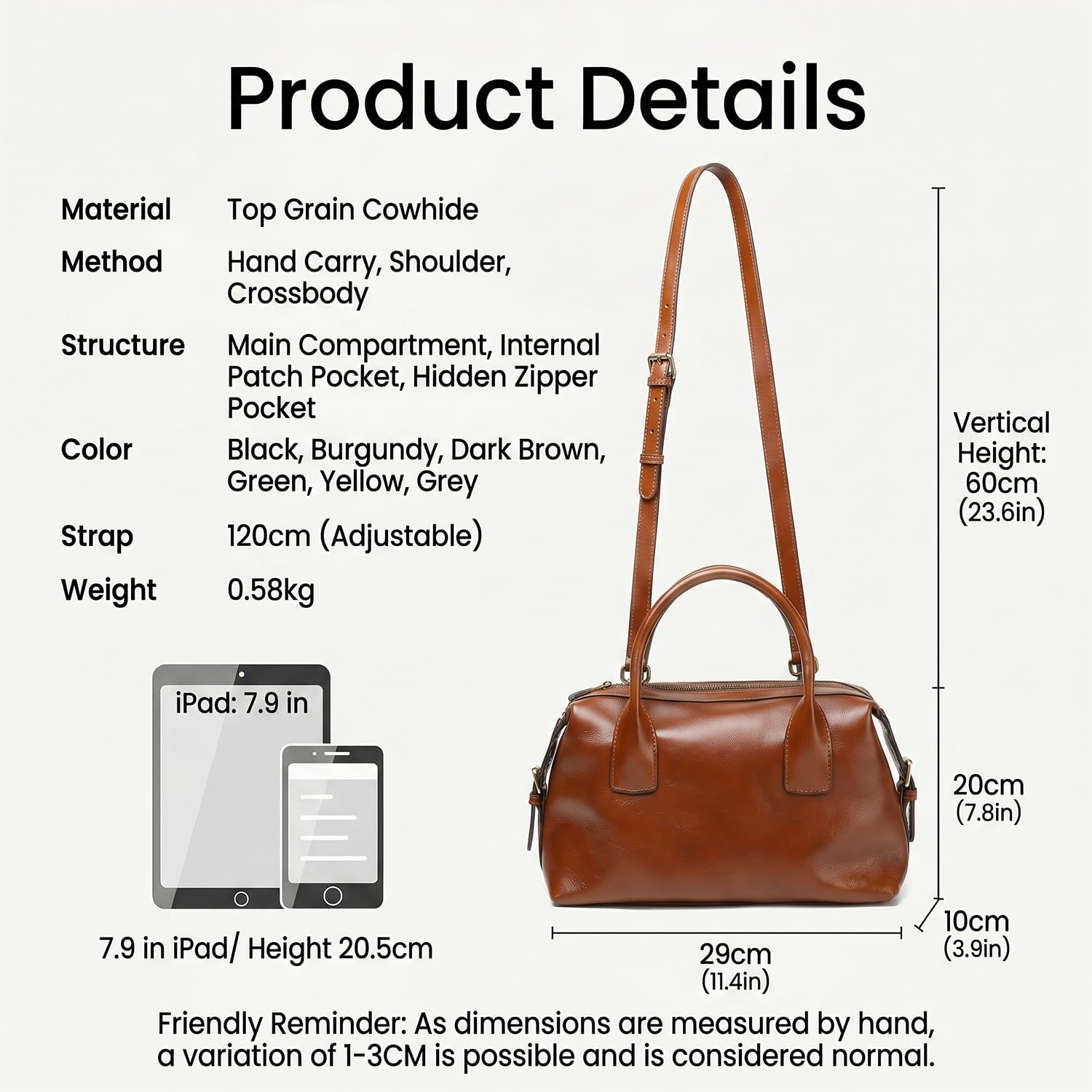 Mini Bolso Bowling de Piel Auténtica para Mujer, Bolso Almohada Clásico y Bolso Bandolera, Bolso de Mano Pequeño para Uso Diario y Viajes Negro