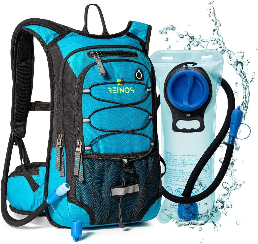 REINOS Hydration Backpack with 3L Bladder for Men & Women, Daypack with Thermal Insulation | Great for Hiking, Running, Cycling, Camping, Skiing, Outdoor Activities