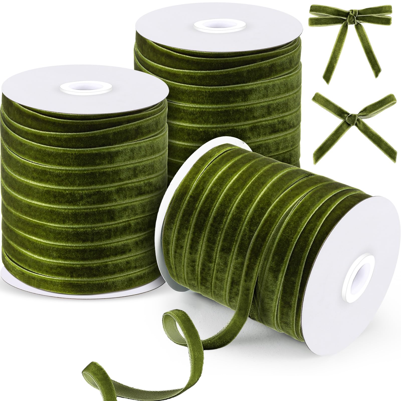 Snapklik.com : Chuangdi 3 Roll Velvet Ribbon Spool Wide Single Face ...