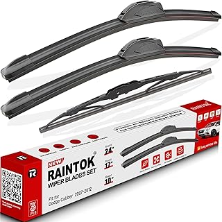RAINTOK Windshield Wiper Blades Replacement for Dodge Caliber 2007 2008 2009 2010 2011 2012 Original Factory Quality Front...