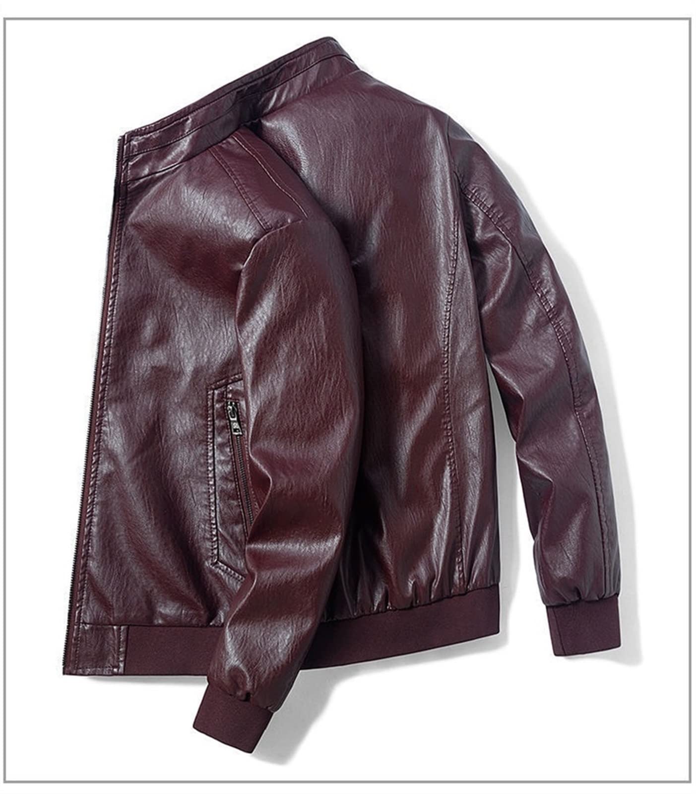 Amazon.co.jp: メンズ レザー ジャケット クラシック ウォーム