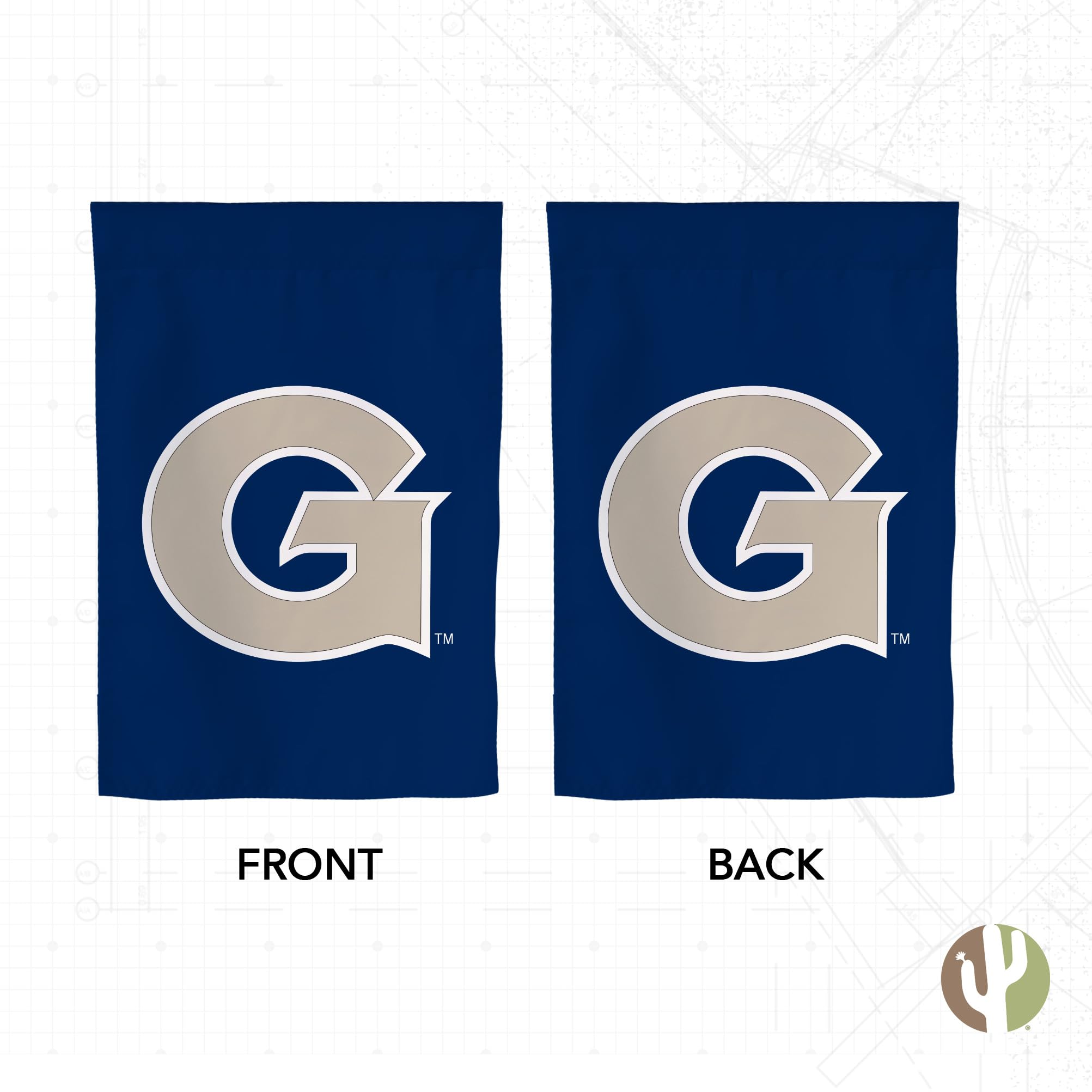Georgetown University Gartenflagge – Doppelseitig, 100% Polyester, Offiziell Lizenziert