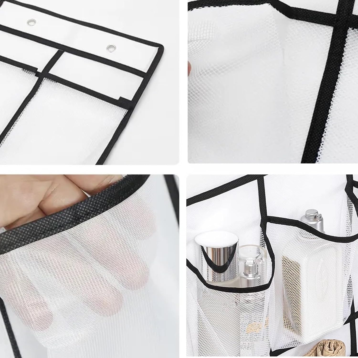 Cruise Ship Magnetic Door Organizer, 24 Pockets Behind the Door Shoe Rack