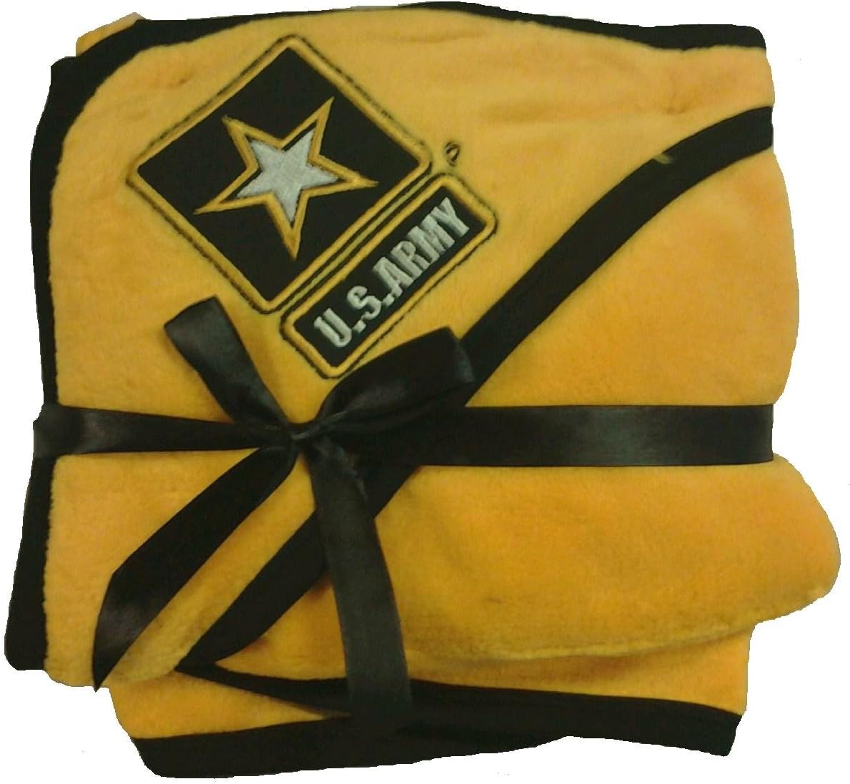 U.S. Army Baby Soft Fleece Blanket with Embroidered Logo - Yellow