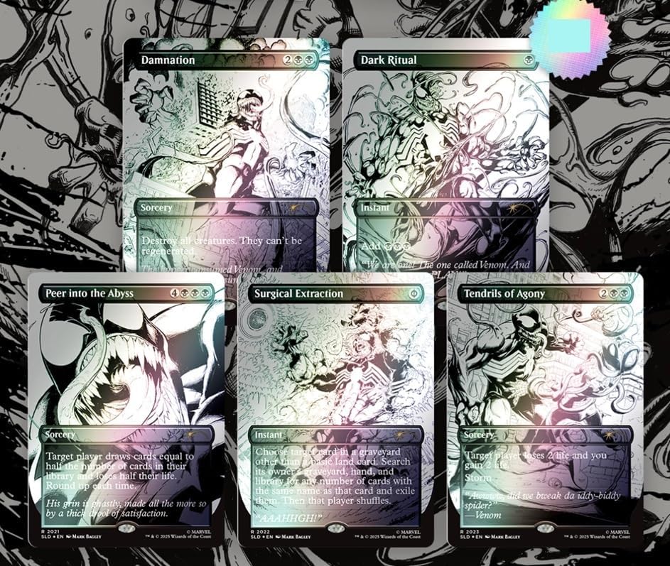 MTG Decks & More Compatible with Spider-Man: MTG Secret Lair: Secret Lair x Marvel's Spider-Man: Venom Unleashed - Inks (Foil Edition)