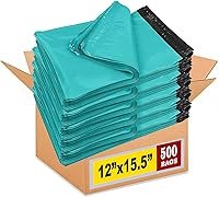 Vista 24 de iMBAPrice 14.5x19 Pulgadas Sobres Grandes #6 de Color Azul Verde 500-Pack, Bolsas de Envío y Embalaje de Polietileno, Autoadhesivas, Impermeables
