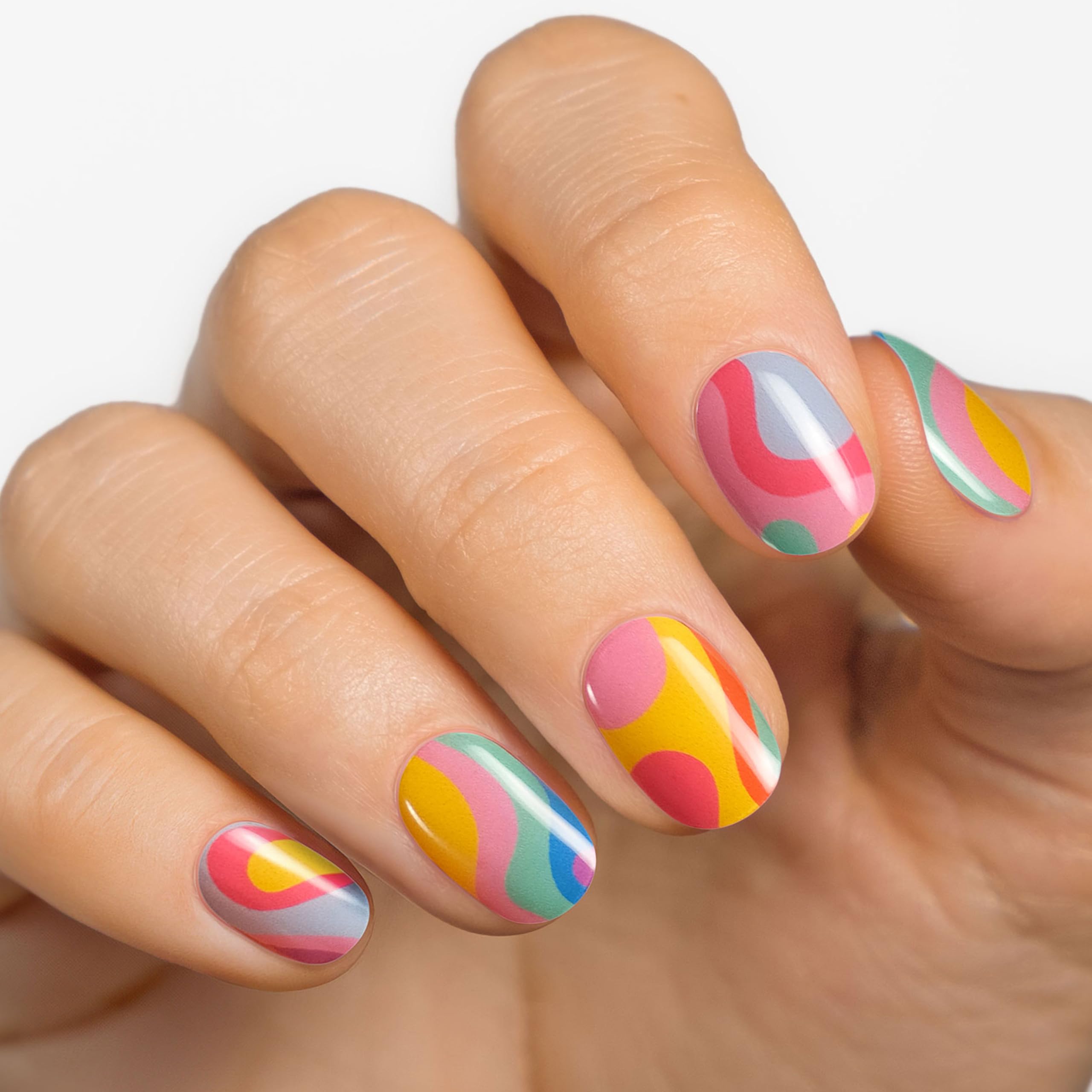 MOYOU LONDON Półutwardzane paski żelowe UV - 20 sztuk - żelowe folie do paznokci utwardzane UV do manicure w jakości salonowej - PeachI 03