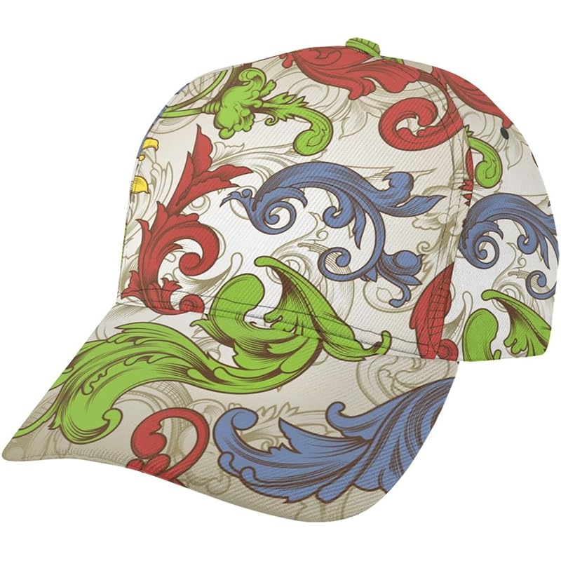 メンズ レオパードフラワーブラック キャップ 野球帽 帽子 総柄 花柄 日よけ野球帽 日除け 紫外線対策 調節可能 つば長 快適 日焼け防止 スポーツ帽子 男女兼用 軽薄 小顔効果 登山 釣り ゴルフ テニス 通勤 通学 ランニング 旅行 ファッション カジュアル 春 夏 秋 冬