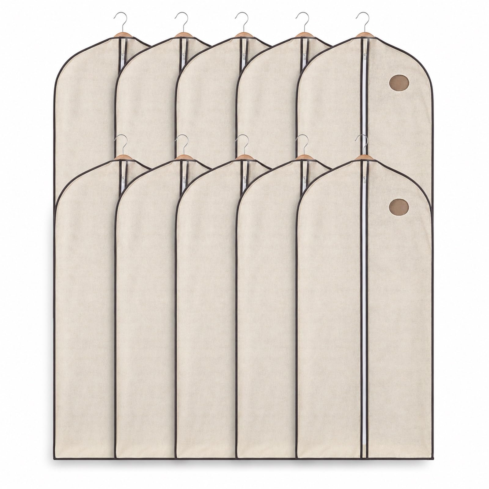 Fundas de Ropa,Fundas Ropa Armario,Fundas para Trajes,Bolsa de Traje,Ventana Visible Transparente,para Almacenamiento de Trajes Vestidos Abrigos Americanas Camisas Vestidos de Noche