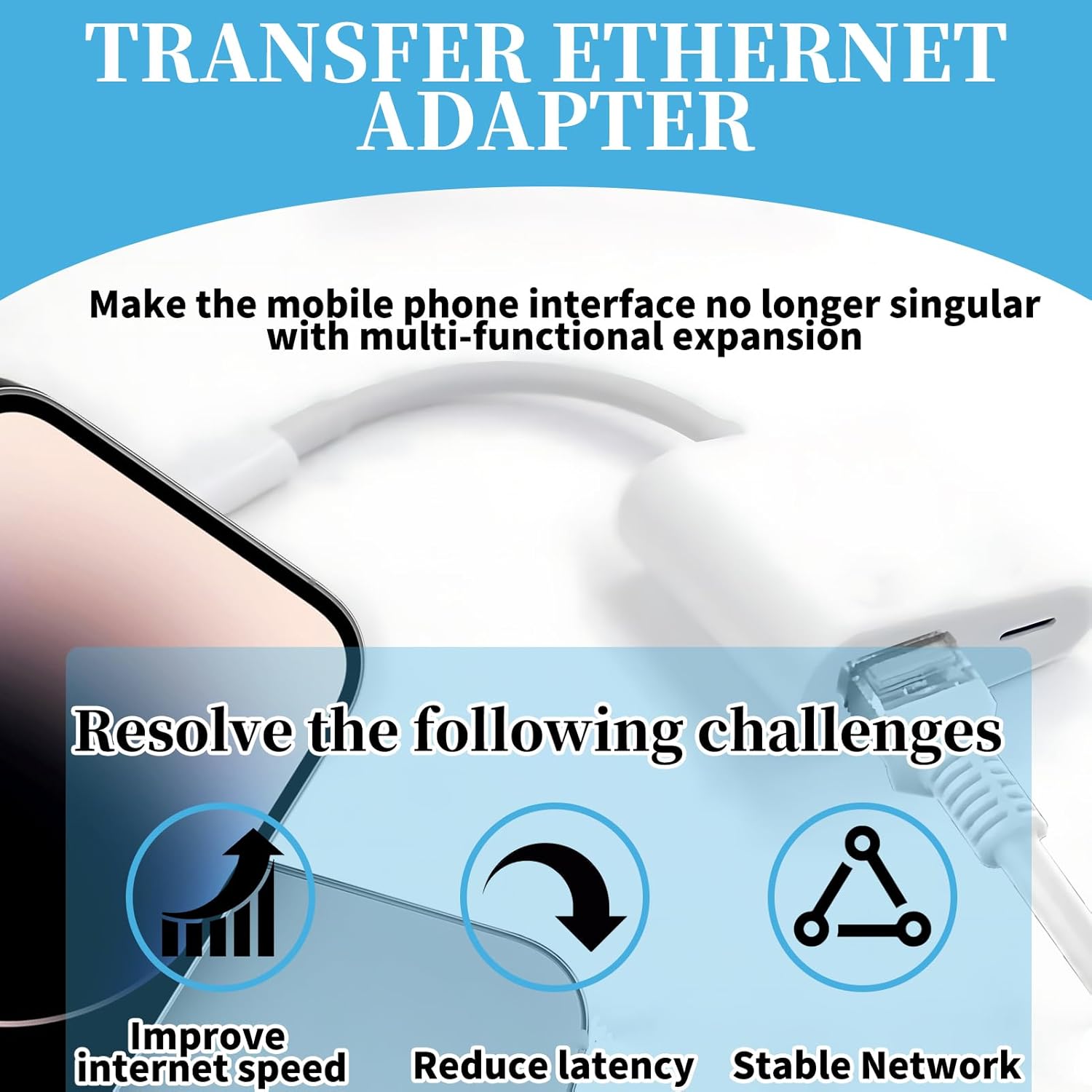 USB C to Ethernet Adapter with Type C PD Charging Port, 2 in 1 RJ45 Network Adapter Support 10/100Mbps Ethernet Network, Compatible with iPhone 15/16/ Android/Laptop and USB C Devices (White) image 6 of 7 B0FCRRLP5M