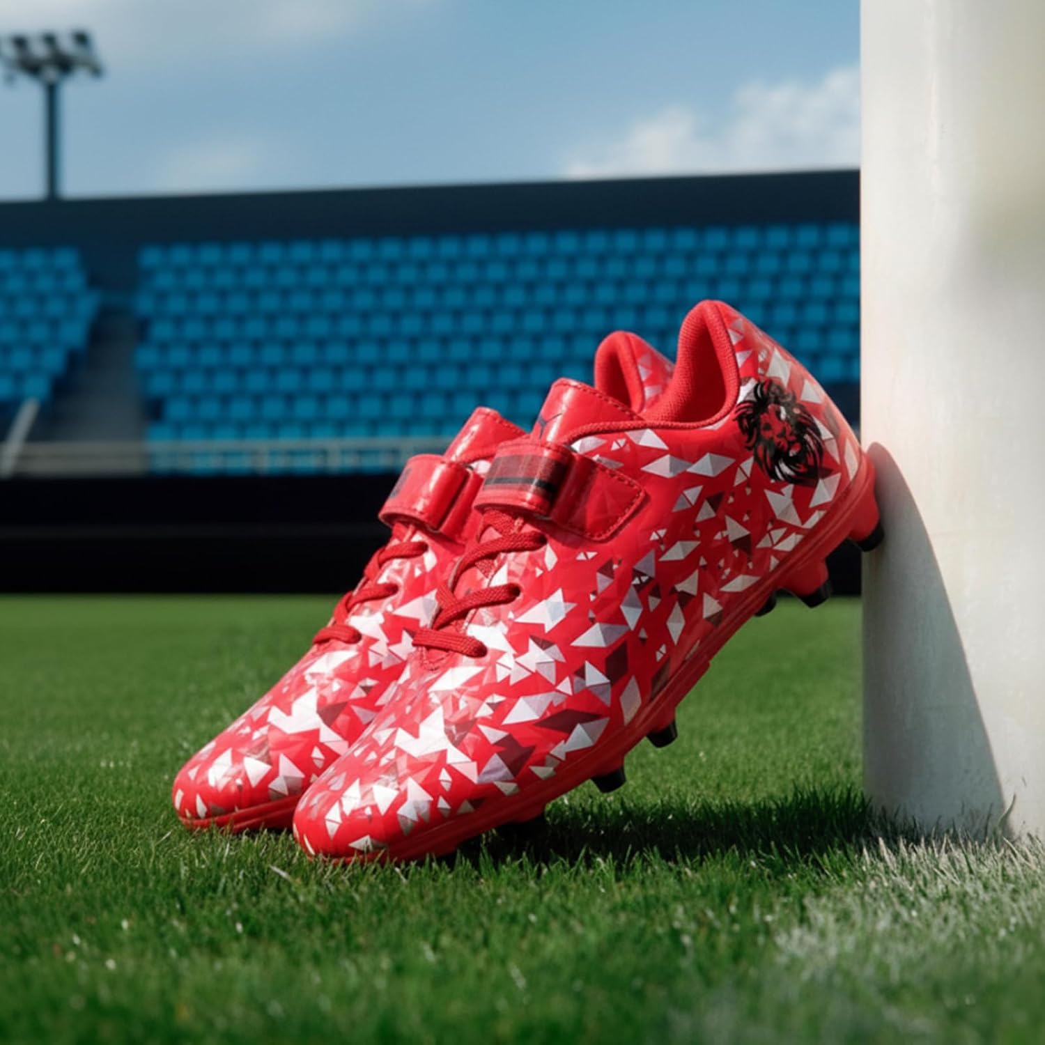 ZVC Kids Soccer Cleats Boys Girls Soccer Shoes Outdoor Firm Ground Youth Football Cleats for Little Kid/Big Kid