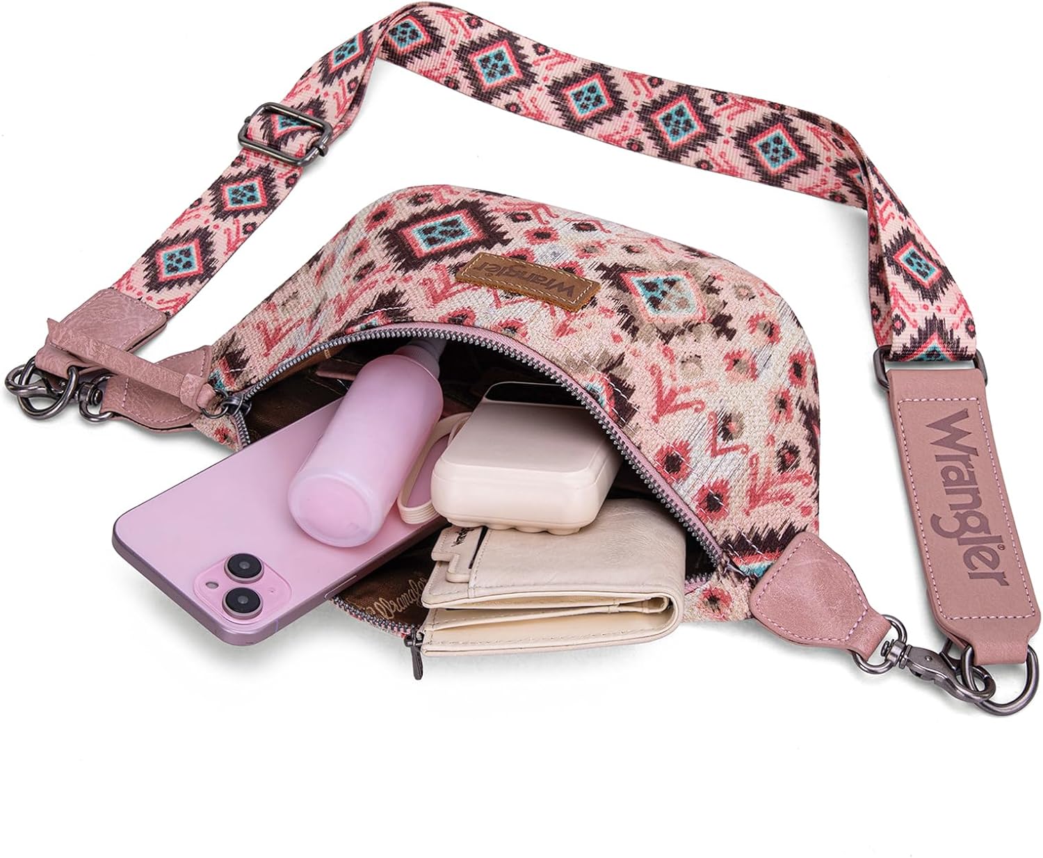 Montana West x Wrangler Large Fanny Packs for Women Western Crossbody Sling Bags Aztec Belt Purse - Image 7