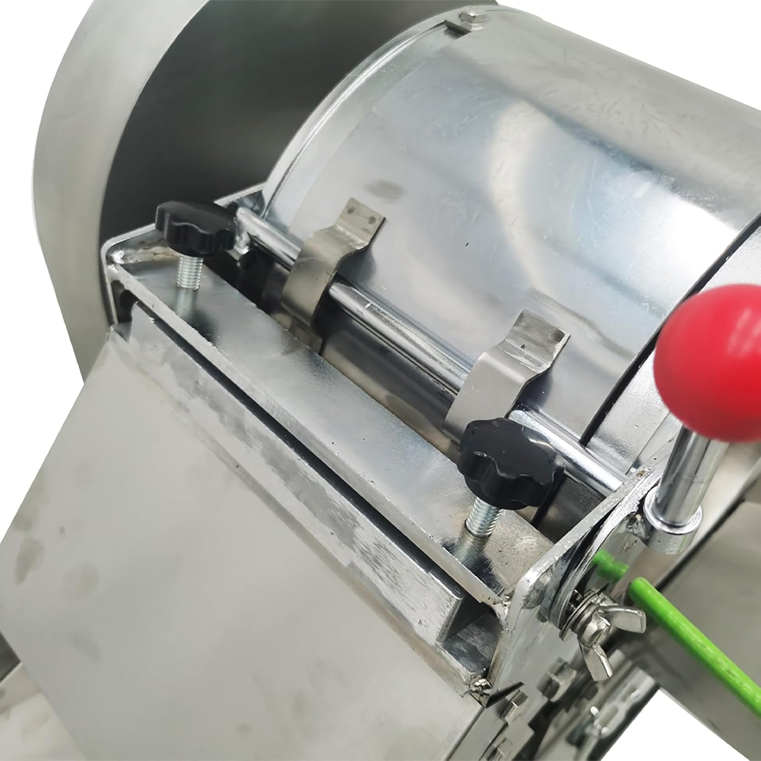 Electric Vegetable Cutter Commercial Food Cutting Machine Multi-Function Stainless Steel Slicer and Shredder with Two Slicing Knives and Two Silk Cutters 110V 1.5KW