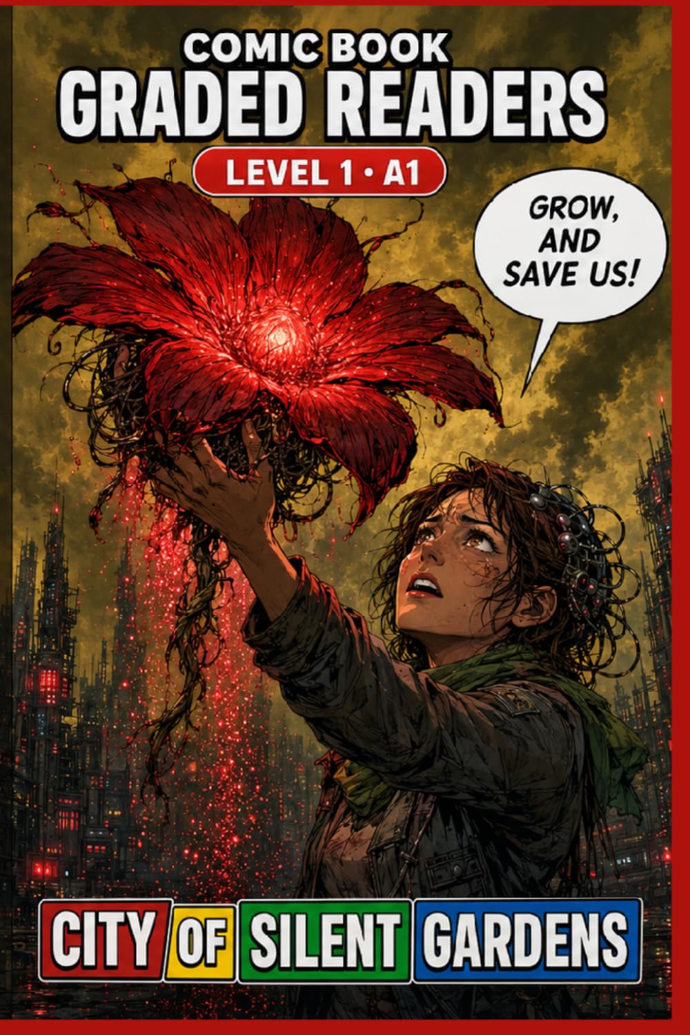City of Silent Gardens: Graded Reader Comic Book for Adults Learn Easy English Reading.: A Graded Reader for Adult Learners (Level A1) — Visual Learning Illustrated ESL Book.