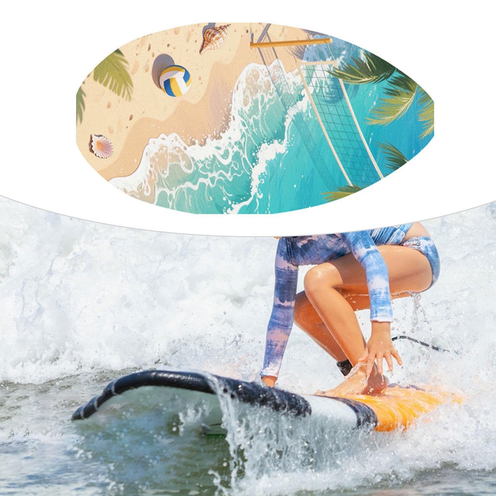 Skimboard mit Hochglanzbeschichtung für Jugendliche Und Erwachsene Leichtes Bodyboard Aus Holz für Sommer Und Wassersport