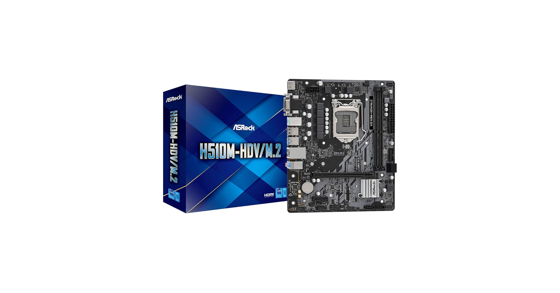 ASROCK　H510M-HDV-M.2 LGA1200 ASRock H510M-HDV/M.2 SE LGA 1200 Micro ATX Intel Motherboard