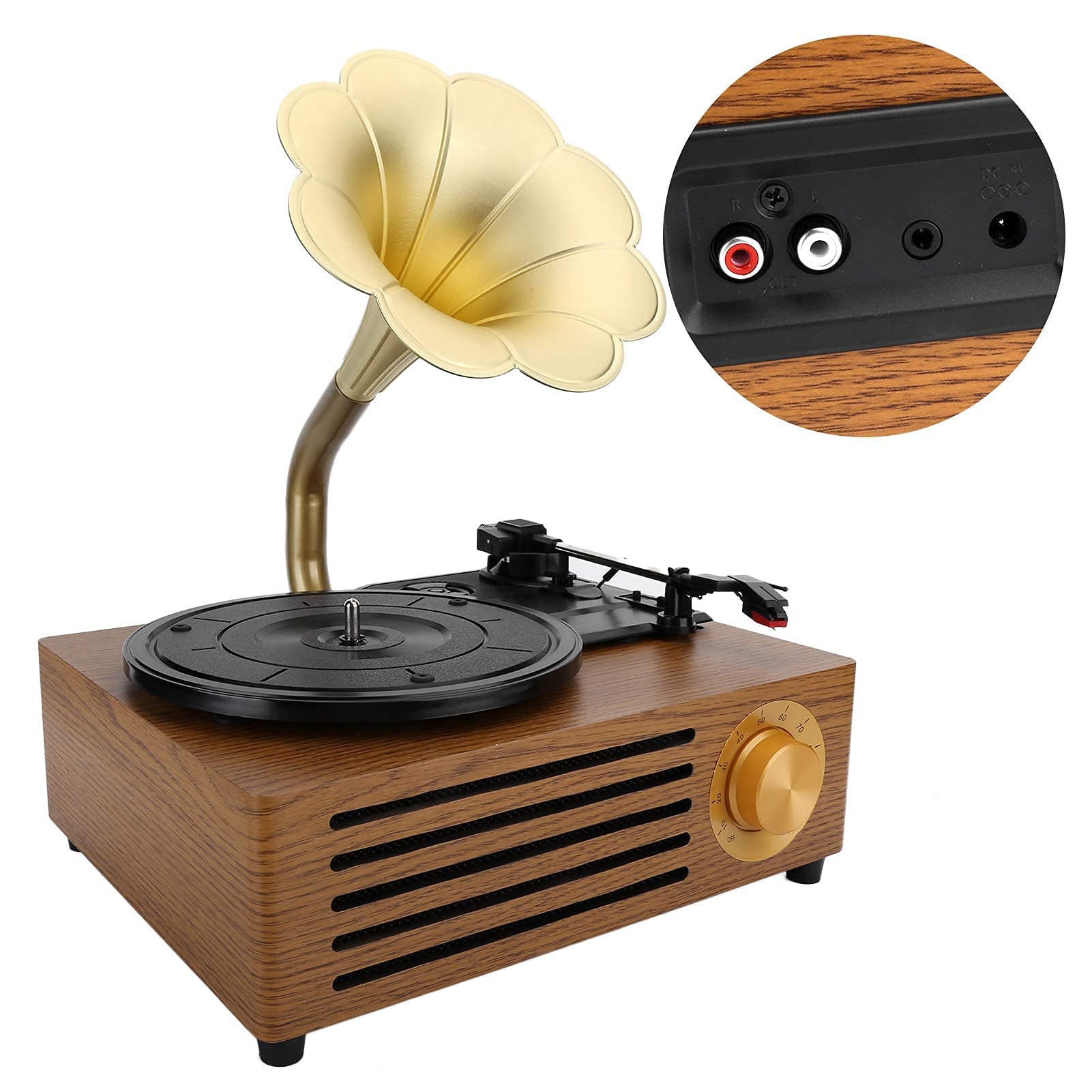 Giradischi retrò, Giradischi in Vinile, Giradischi fonografo Vintage Giradischi Bluetooth 33/45/78 Giri USB/Scheda di Memoria S