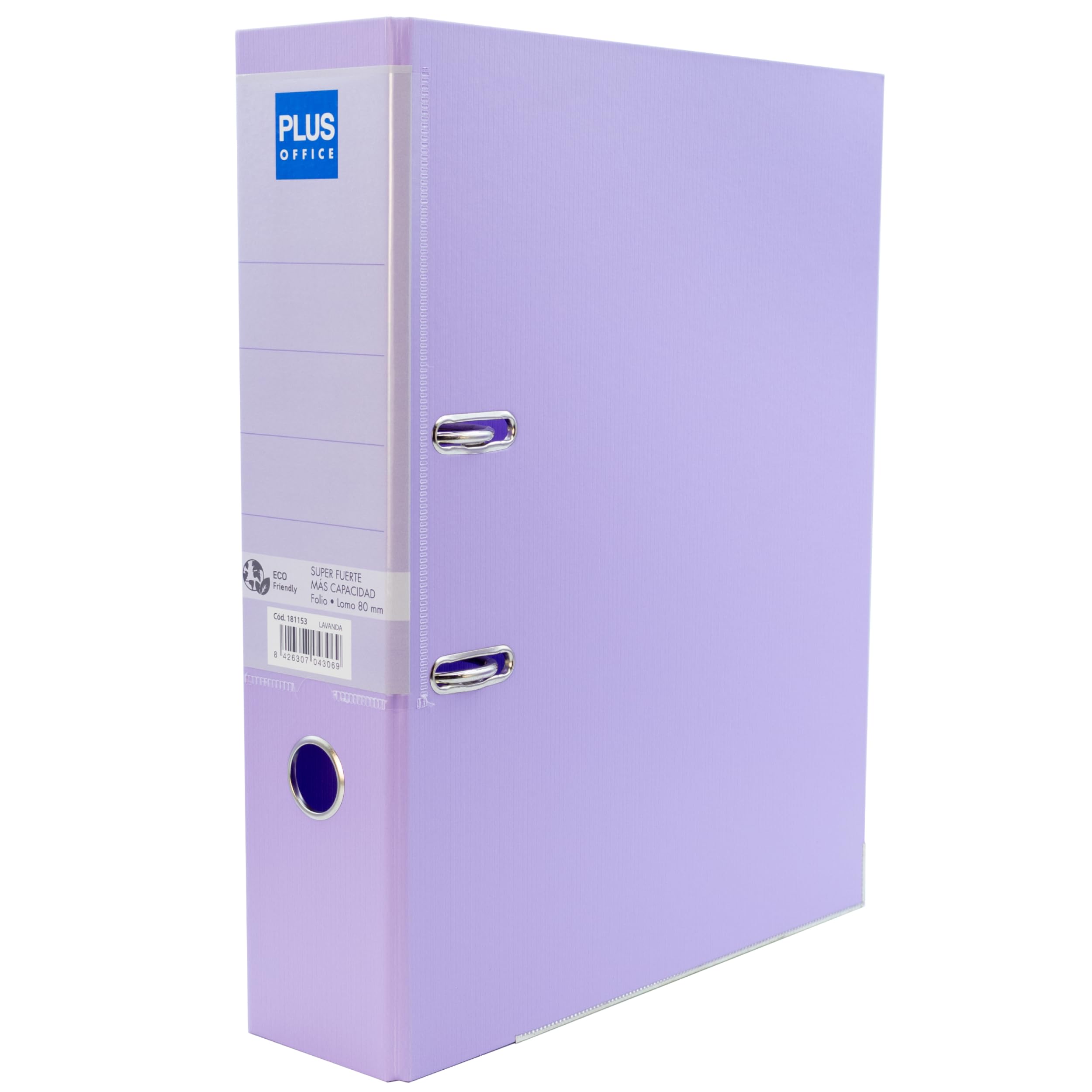 Plus Office Lever Rado Super Strong Large Capacity File - 80 mm Spine - Pastel Violet, violett