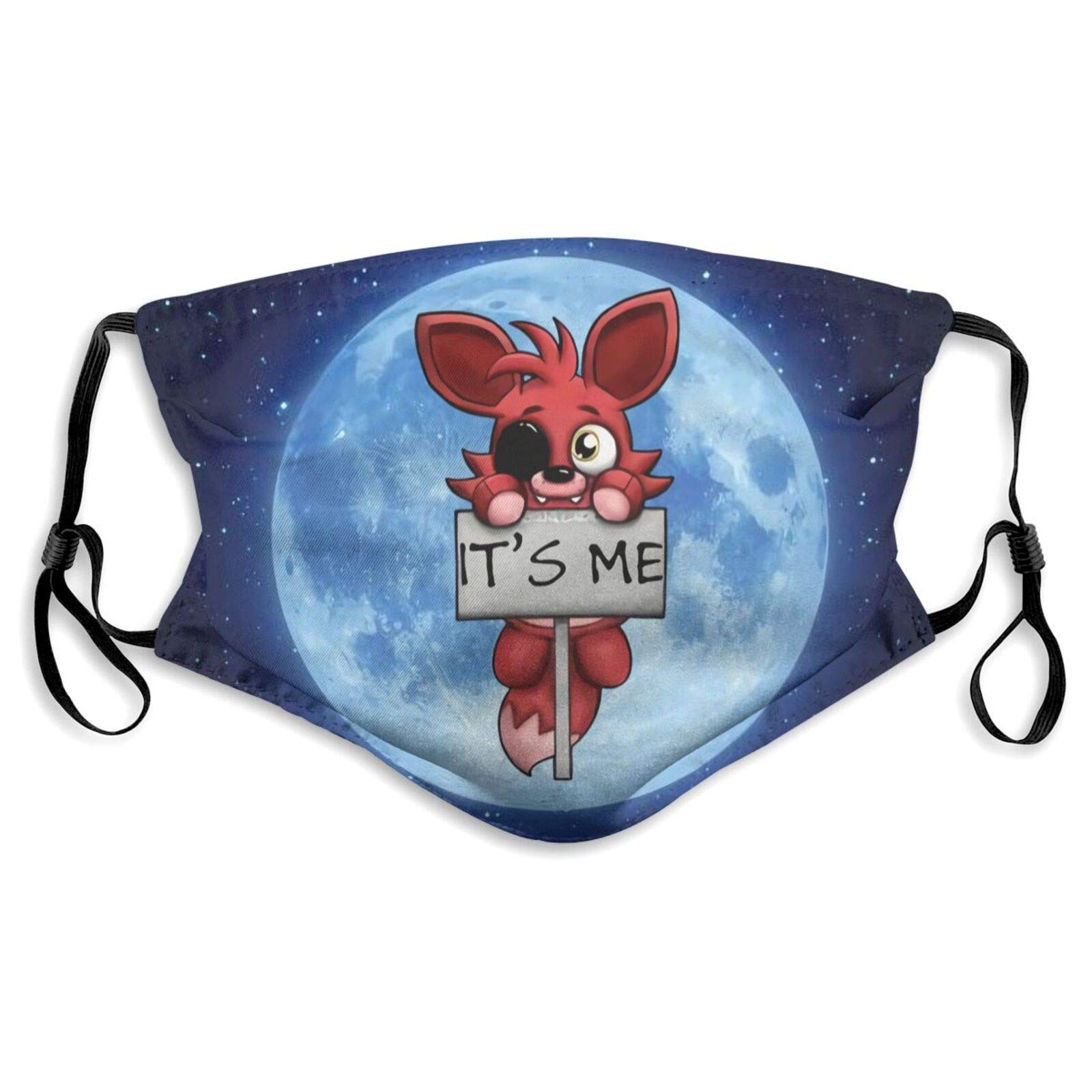 FNAF Plush Fo-Xy Com-Fort Tee It's Me Logo Face Mask Pure Face Cover Mouth Scarf Mask with Filter