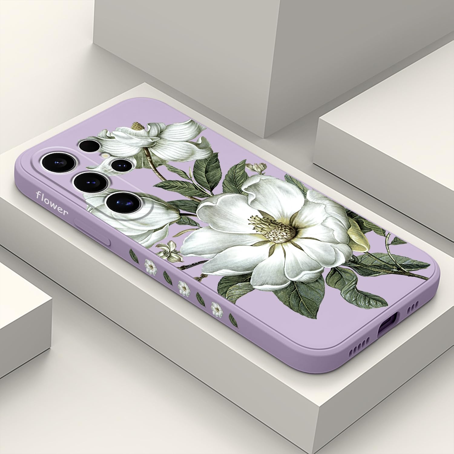 LEECG for Samsung Galaxy S25 Ultra Case, Creative Patterns Slim Non Slip Lightweight Phone Cover for Galaxy S25 Ultra 6.9 inch, Cotton Purple