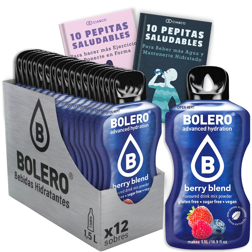 24 x Bebida Bolero COLA Hidratante Sin Azucar (24x9 grs) + 30 Pepitas Saludables para una vida más sana by Cia&Co — view 252
