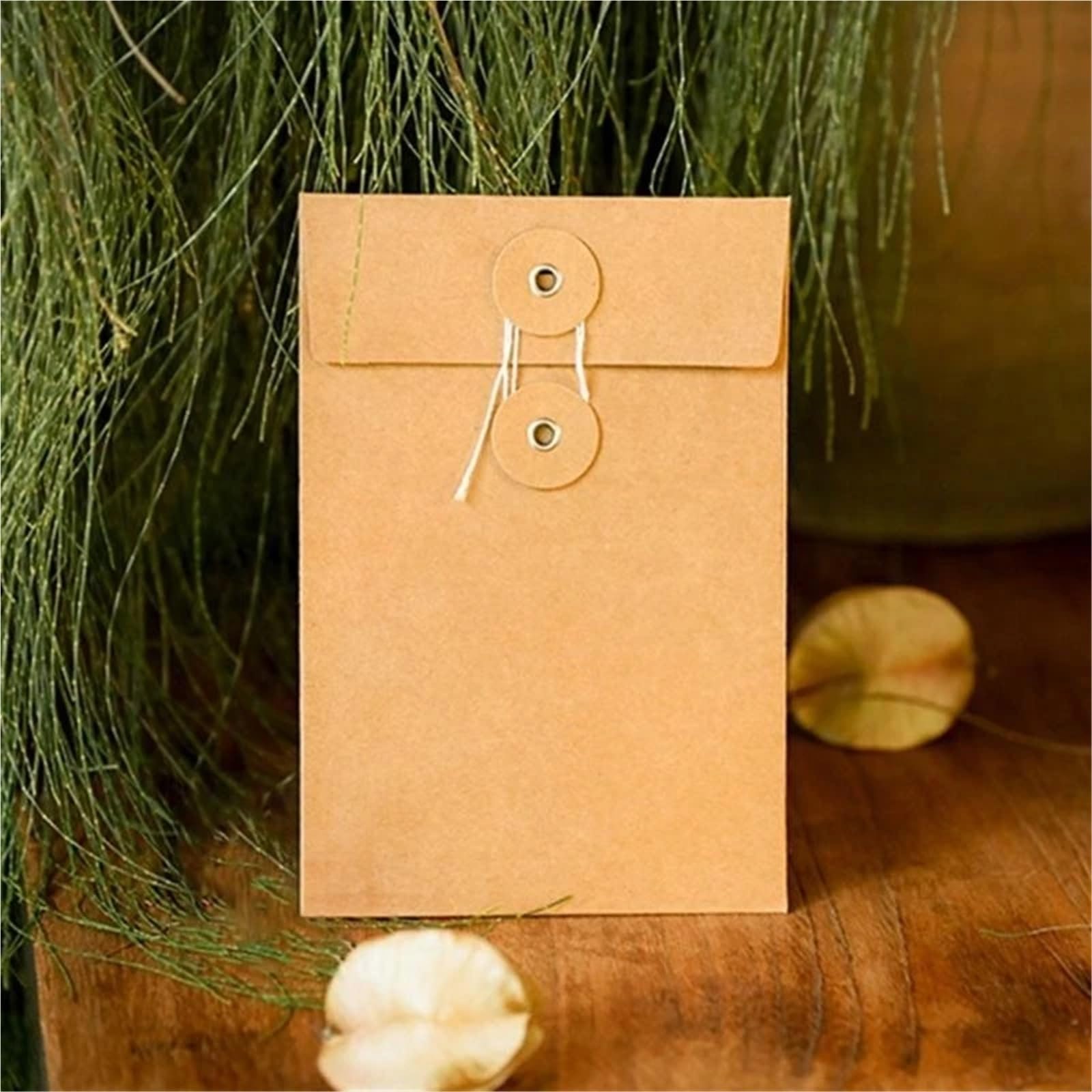 Lot de 200 enveloppes en papier cartonné marron de 17 x 11,4 cm (B)