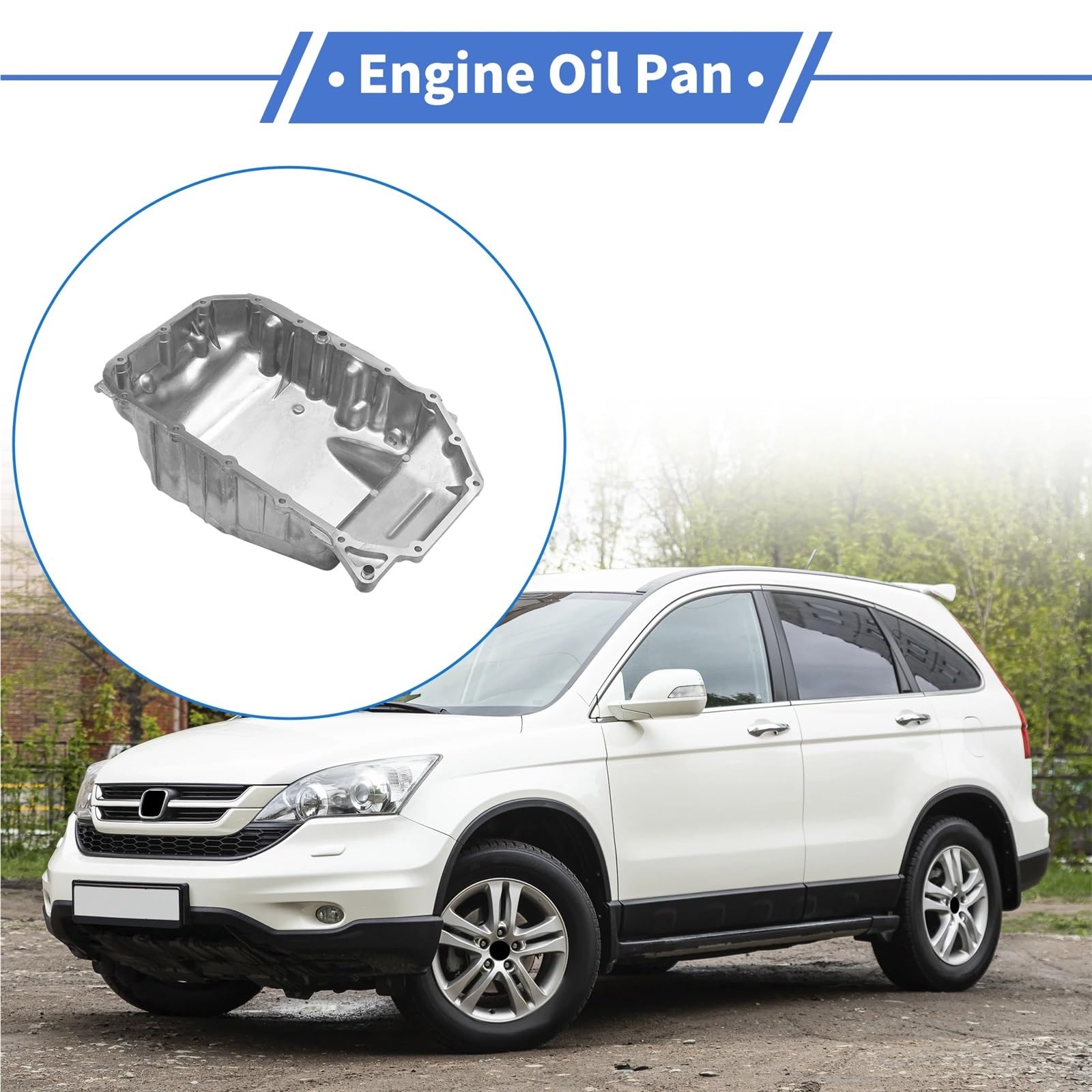 Miska olejowa z korkiem‌ 1 szt. miska olejowa silnika Pasuje do Honda CR-V 2.4L 07-09 aluminium 11200RZA000 Wymiana miski olejowej‌