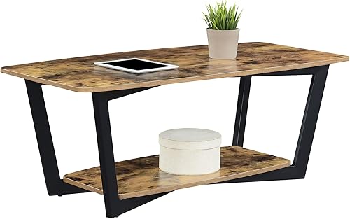 Miniatura 4 de Convenience Concepts Graystone Mesa de centro con estante, cementonegro