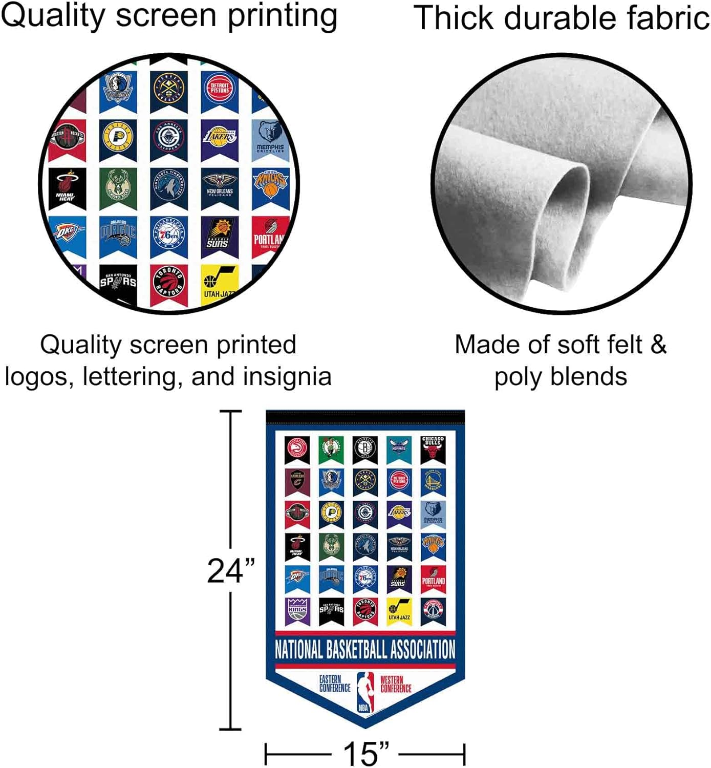 Basketball League All Teams Pennant Banner - Image 2