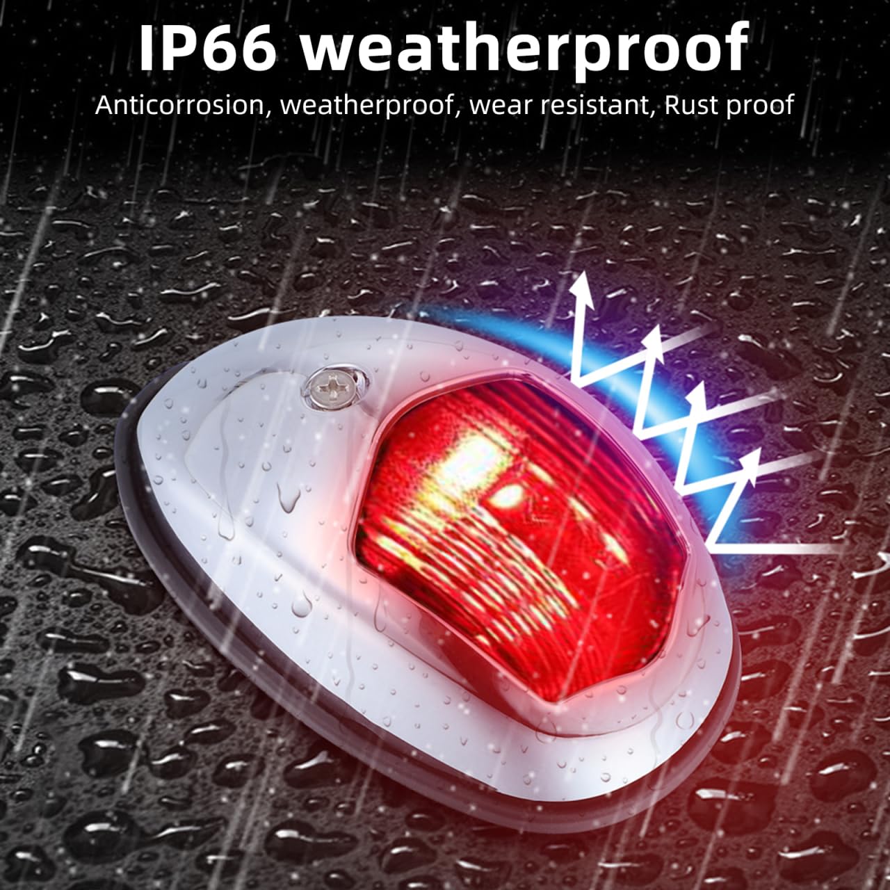 Yardwe 2 luci di navigazione per barche – – Impermeabile Ip67 luci di prua per yacht, motoscafo, barca da pesca e pontone