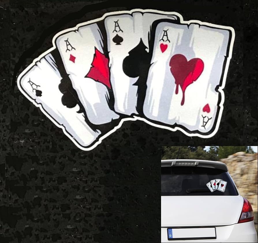 Amazon | ZRSYH トランプ ステッカー 車 クール スペードの