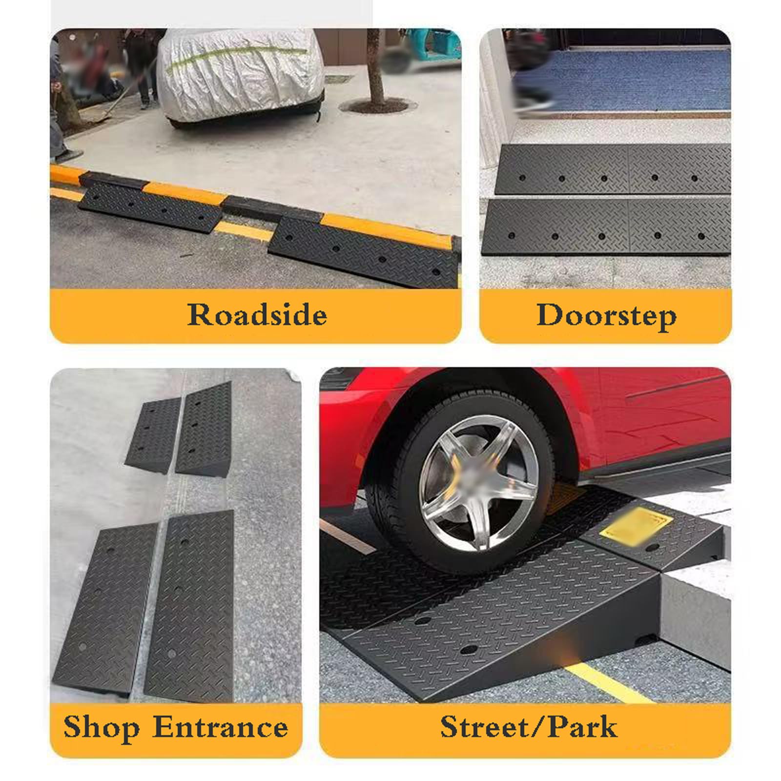 Rampa De Umbral,Rampa Escalon,Rampa Bordillo,Rampa para Silla De Ruedas,PortáTil Rampa De Acceso para Coche,Rampas De Garaje Antideslizante,Multifuncional,para Puertas,Escaleras