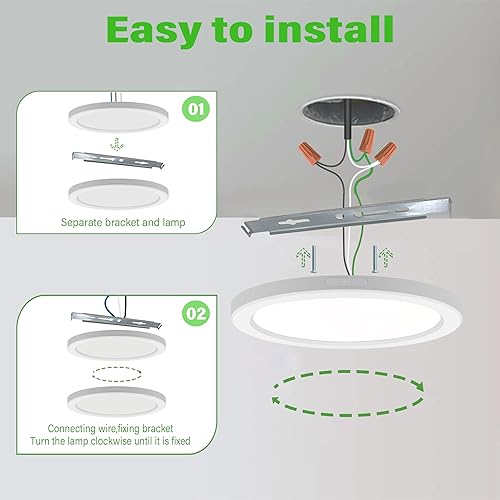 Miniatura 9 de Lámpara de techo de montaje empotrado de 5.5 pulgadas, regulable con ETL CERT, luz LED blanca de 5000 K, lámpara de techo redonda ultrafina para