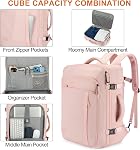 Lumesner Carry on Backpack, Extra Large 40L Flight Approved Travel Backpack for Men & Women