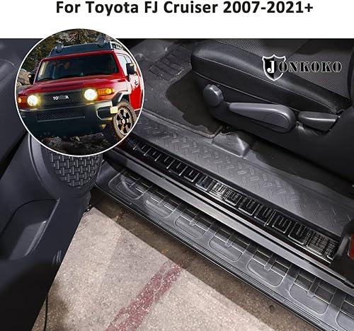 Miniatura 4 de Cubierta protectora de pedal de puerta de acero inoxidable para Toyota FJ Cruiser 2007-2021 (exterior)