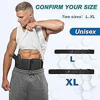 Vista 6 de Crienten Funda de banda para el vientre para transporte oculto, fundas para pistola de vientre para mujeres y hombres, funda de banda de cintura