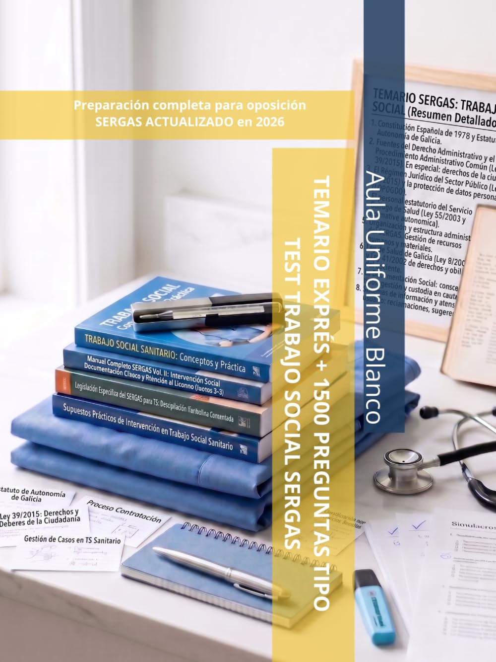 TEMARIO EXPRÉS + 1500 PREGUNTAS TIPO TEST TRABAJO SOCIAL SERGAS: Preparación completa para oposición SERGAS ACTUALIZADO en 2026