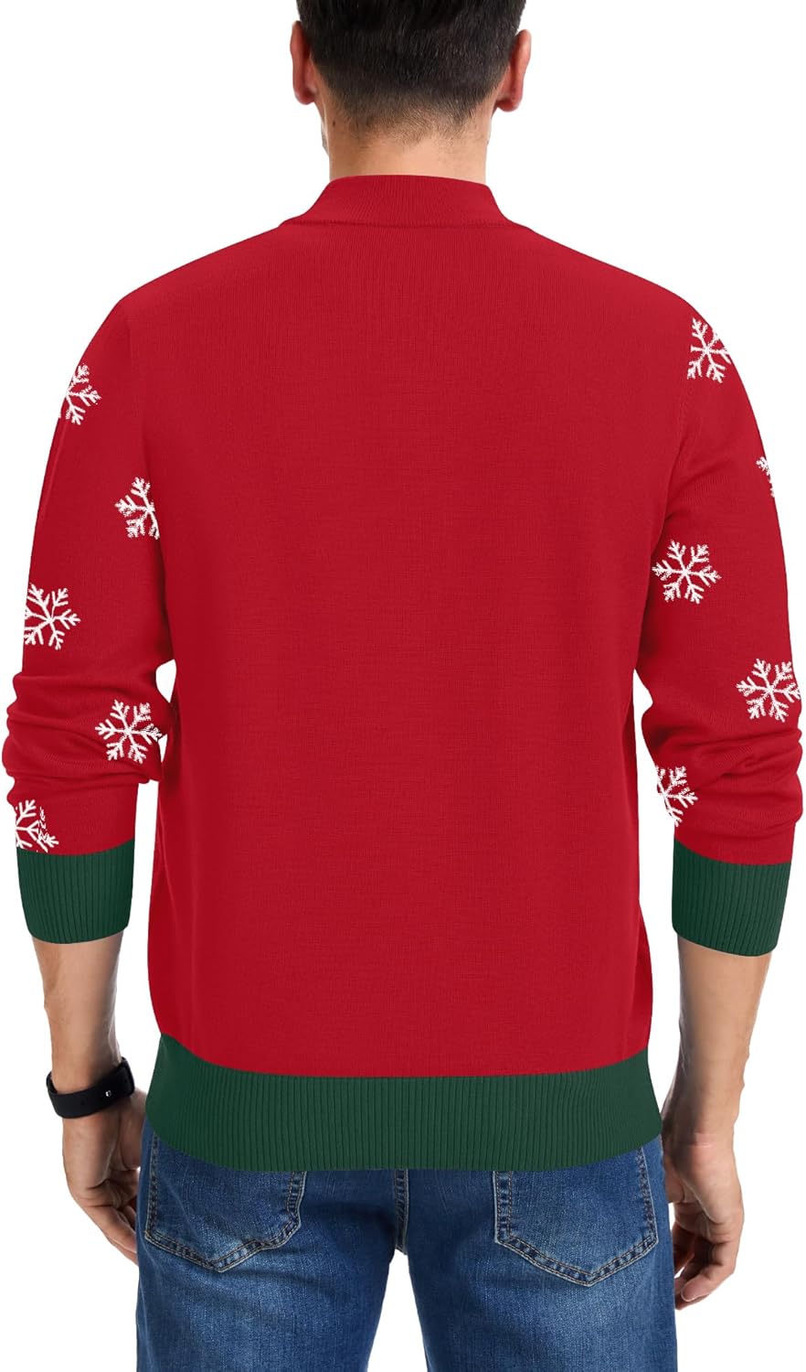 iWoo Men's Quarter Zip Sweaters Slim Fit Long Sleeve Knitted Pullover Mock Neck Business Casual Dress Sweater - Image 5