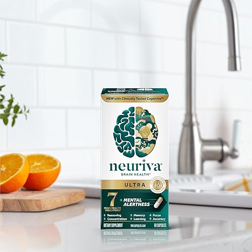 Miniatura 20 de NEURIVA Suplemento cerebral nootrópico ultra descafeinado clínicamente probado para alerta mental, memoria, enfoque y concentración, Cognivive
