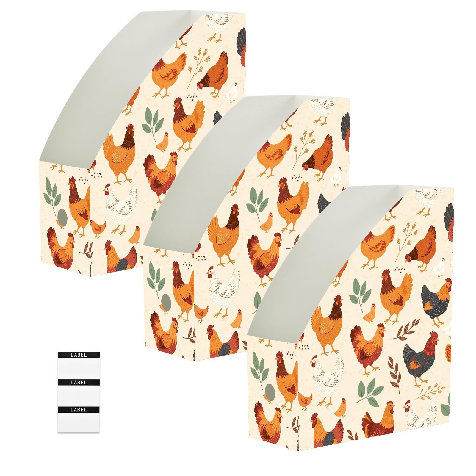 Porte-revues rustique en polypropylène lisse beige