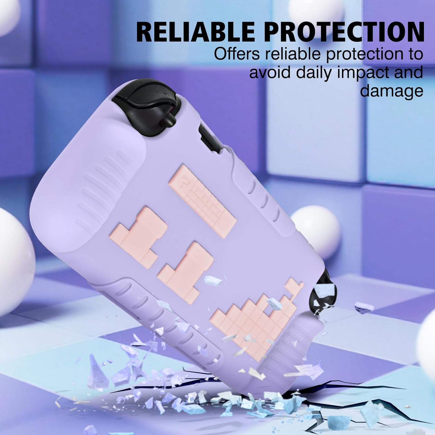 DLseego Protective Soft Case for Nintendo Switch 2 (2025), TPU Grip Cover for Joy Con, Controller Protectors-Shockproof & Scratch-Resistant Console Shell, Game Patterns - Purple - Image 2