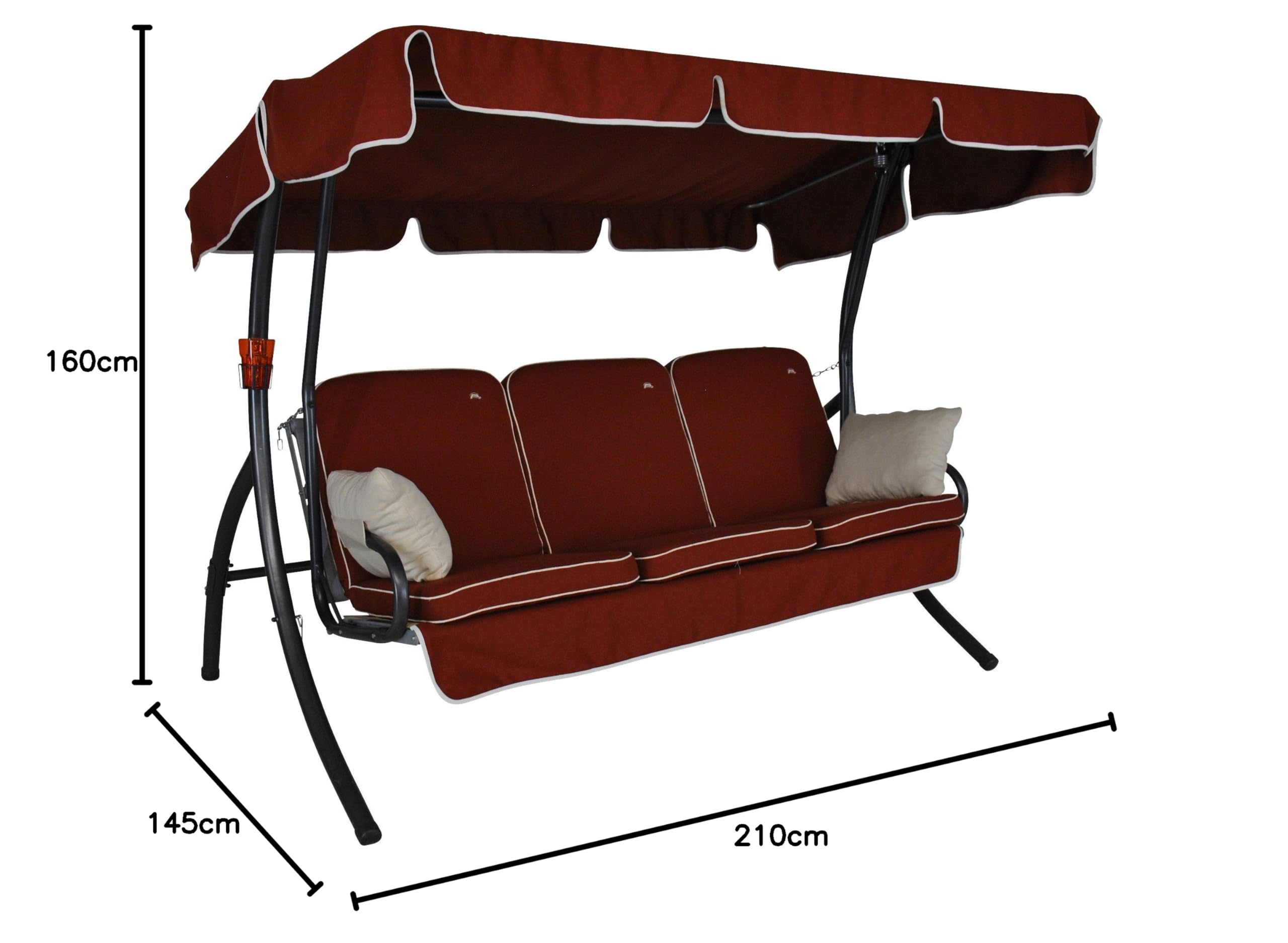 Angerer Comfort Style - Balancín (3 plazas), Naranja