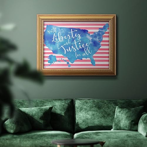 Miniatura 3 de Arte de pared de mapa de Estados Unidos azul sobre líneas blancas y rojas, pintura de fondo, arte abstracto moderno, decoración del hogar, lienzo