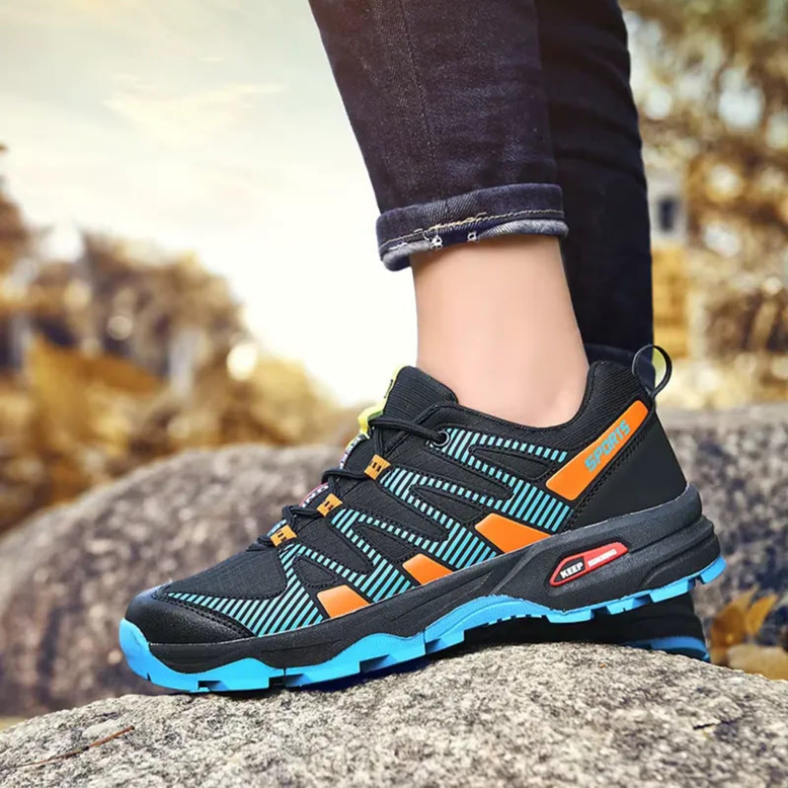 OrthoTrailPro - Chaussures de Marche à Confort orthopédique，Confortables et Respirantes, légères, adaptées à la randonnée, à la pêche et à diverses Autres activités de Plein air