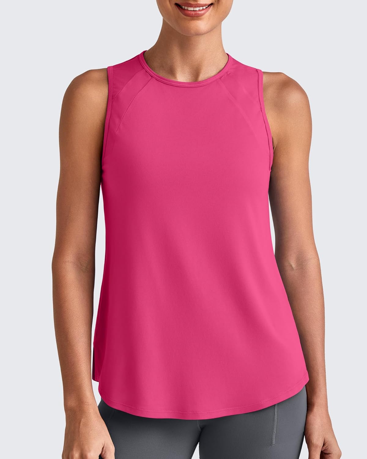 G4Free Lightweight Workout Tank Tops for Women High Neck Athletic Long Tanks Sleeveless Summer Running Gym Shirts - Image 2