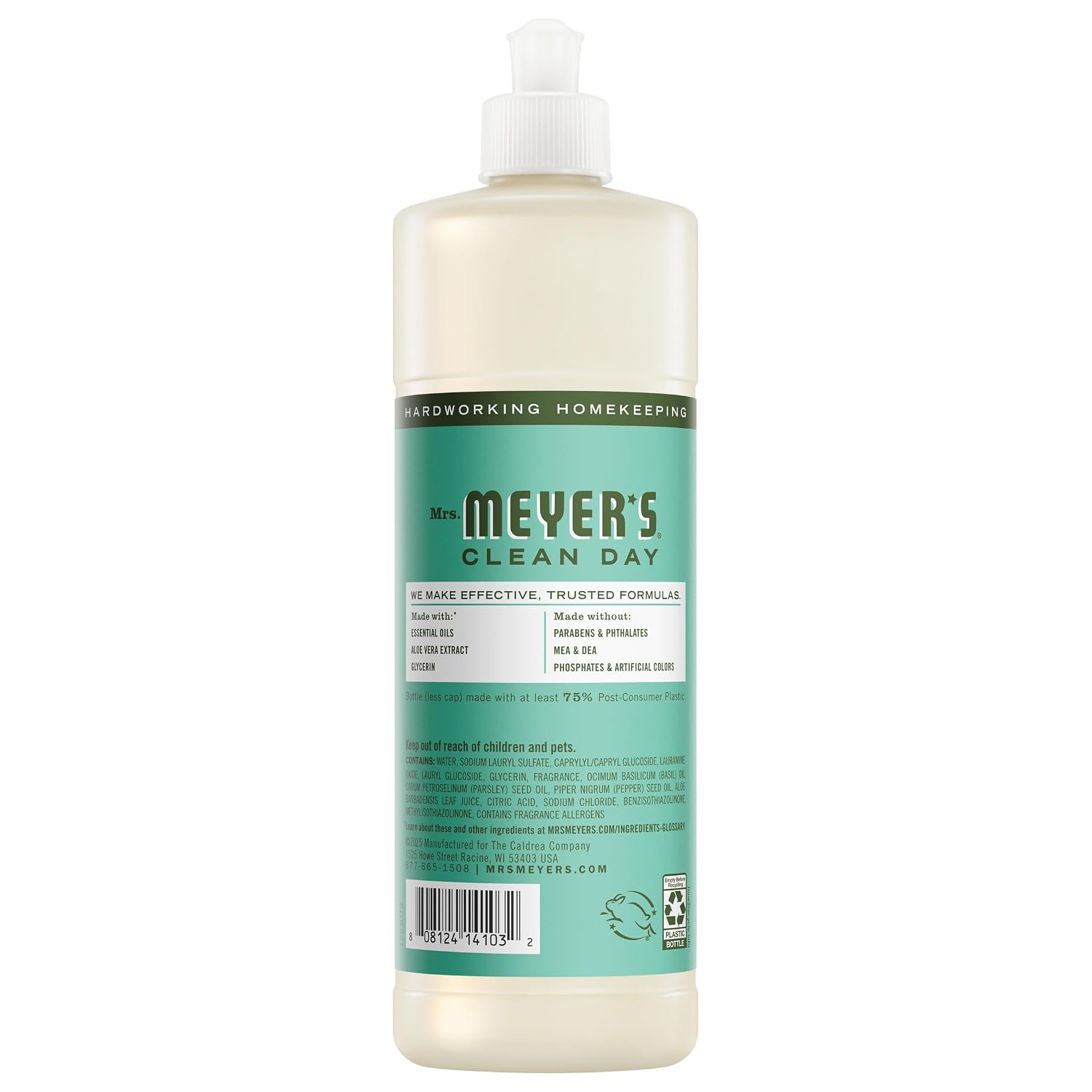 MRS. MEYER'S CLEAN DAY Liquid Dish Soap, Basil, 16 fl oz image 2
