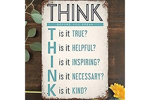 Keep Calm Think Before You Speak Wall Art Decor