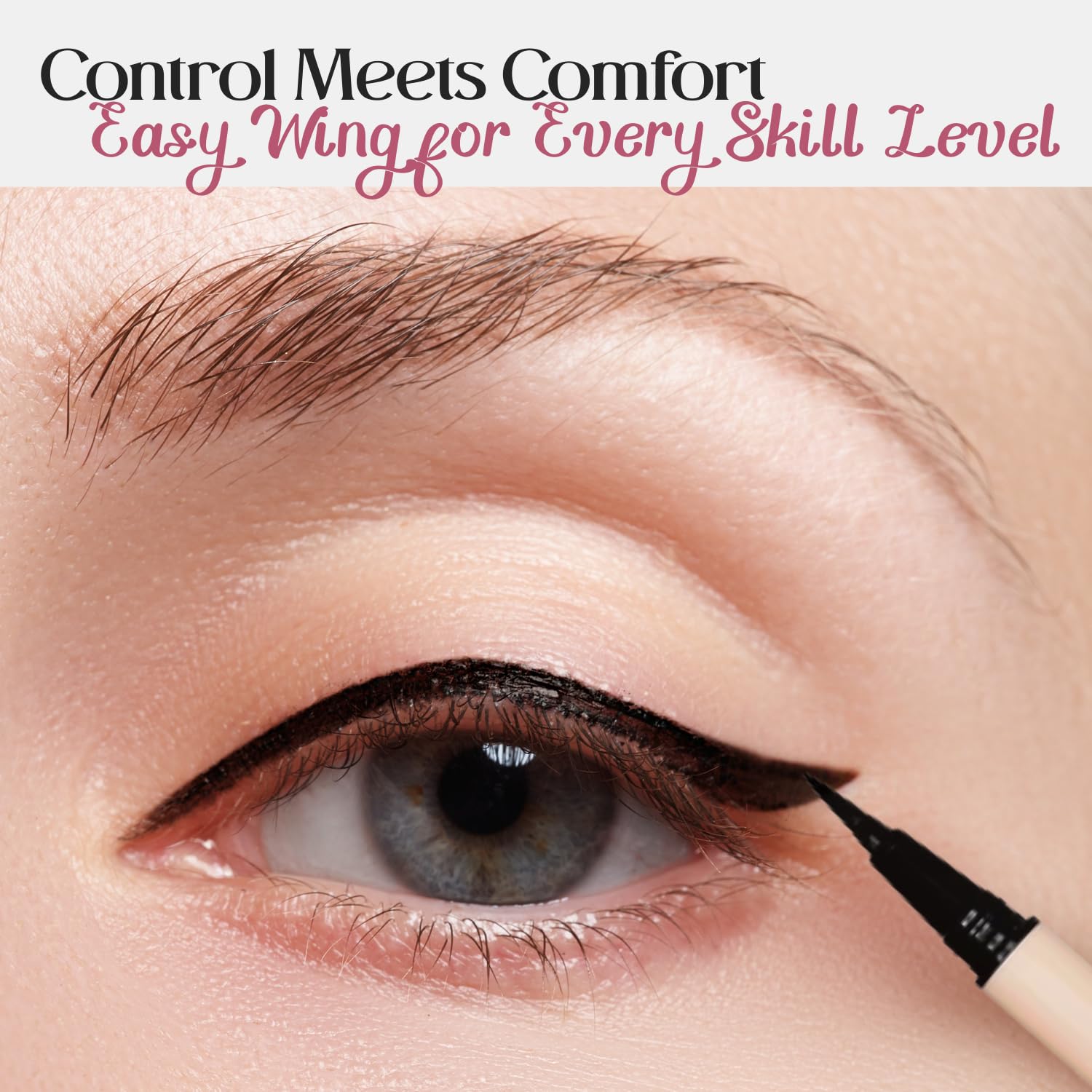 M2U NYC Waterproof Liquid Eyeliner Pen – Up to 24 Hour Wear, Smudge-Proof Black Eye Liner with Bold Pigments -Vegan & Hypoallergenic Formula Infused with Vitamin E - Image 4