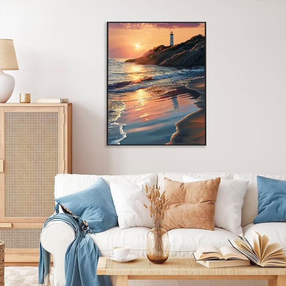 DIY Malowanie po numerach dla dorosłych zestaw, Słońce reflektorów Zdjęcia do malowania Kolorowanki Liczby Akrylowe Farby z Pędzelkami, Dla Początkujących i Dzieci Wiek 70x90cm D7SS-205