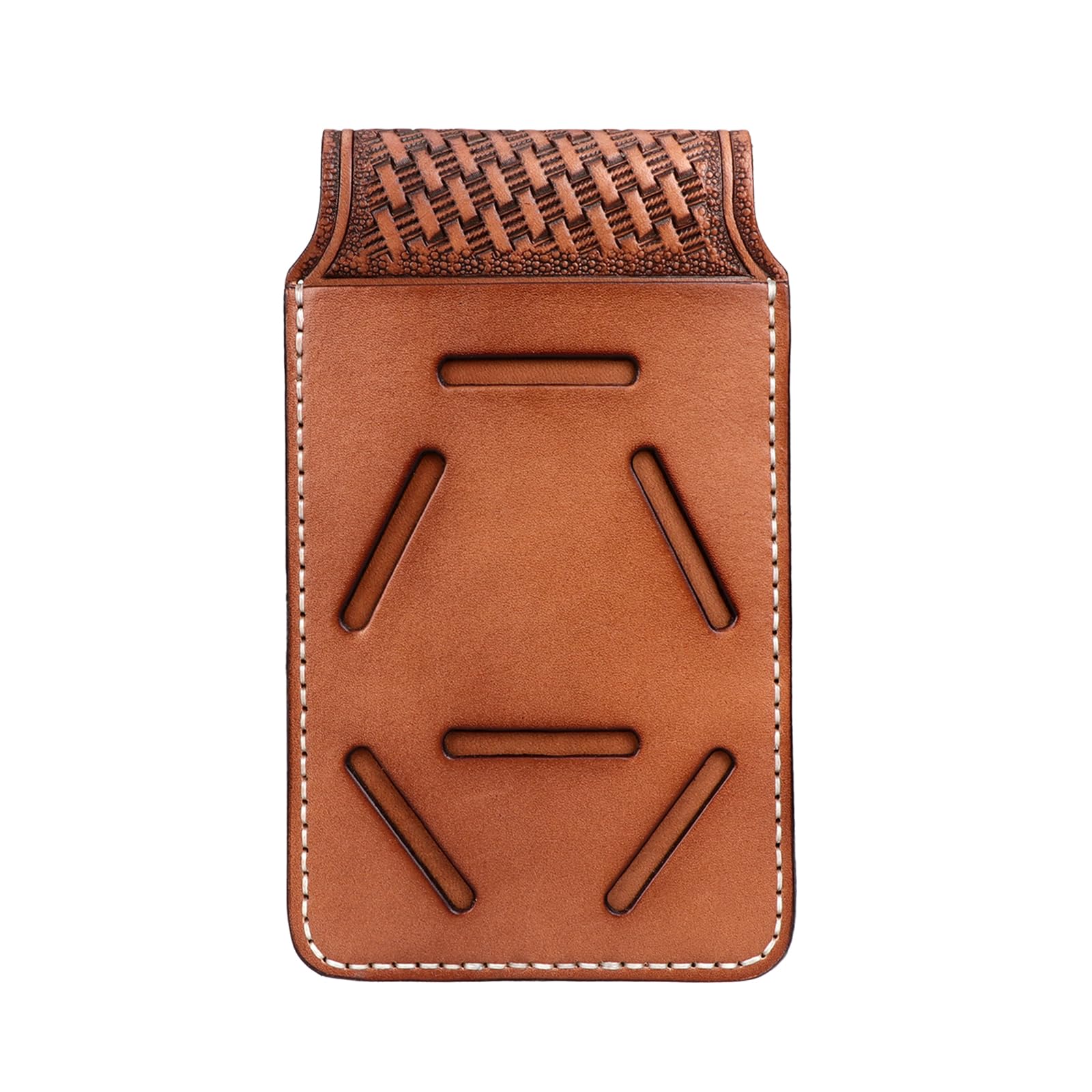 TOURBON Genuine Leather Phone Pouch for Belt Mens Mobile Phone Holster Lightweight Smartphone Holder Case - Image 2